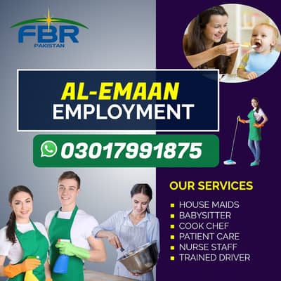 100% verifide All Types Maids, BabyCare,Patient Care, Cook Female staf