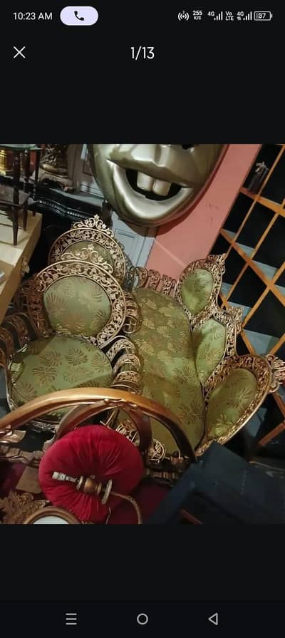 imported wooden and metal sofa antique imported stuff oman dubai usa