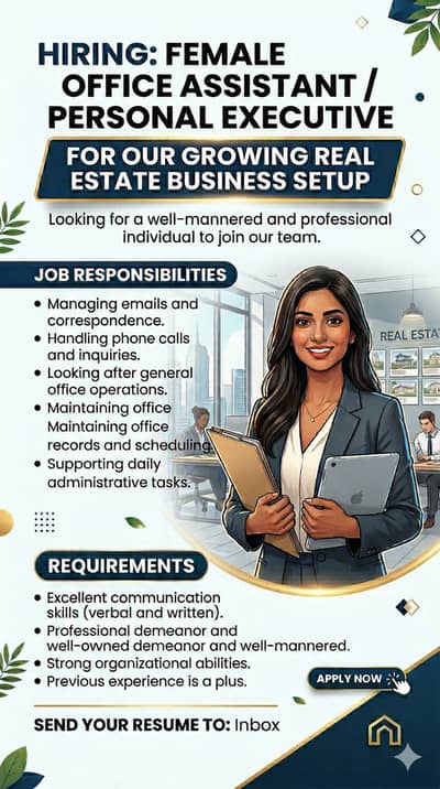 Female Office Assistant/ Personal Executive