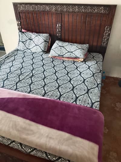Bed with mattress