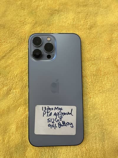 iphone 13 Pro Max 512Gb PTA Approved Battery Health 86% Mobile Stock