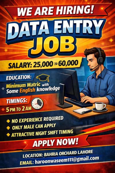 Data Entry / Online Research Base Job Available.