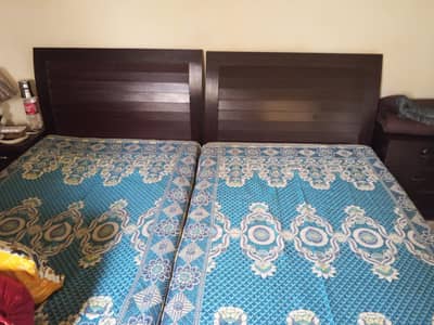 Beds for Sale with two side tables and mattresses