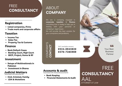 Corporate & Tax Consultancy | SECP Registration | Legal & Financial