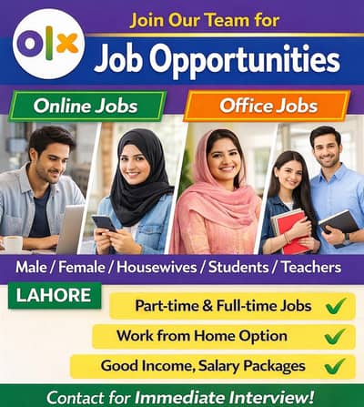 we are hiring staff for online work and office work for male female
