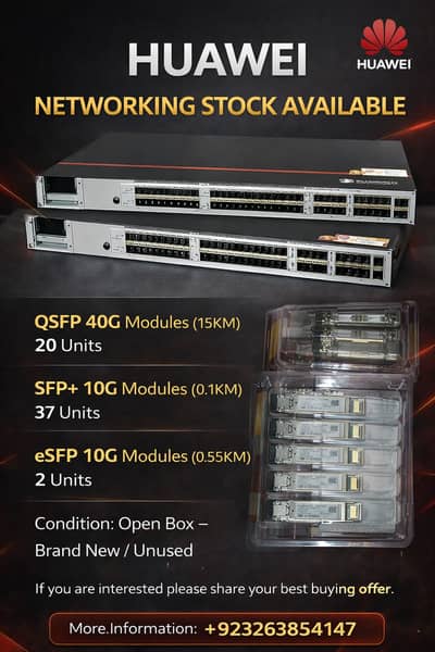 Huawei Networking Stock Available