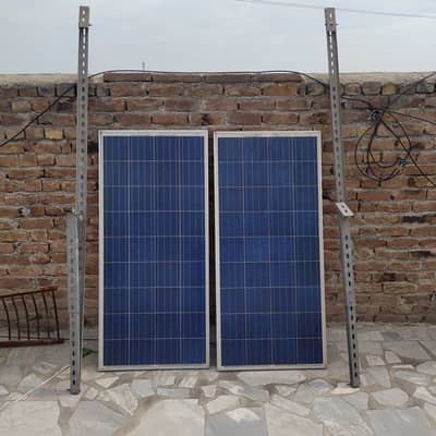 150 watt each two solar panels with 16 guage stand