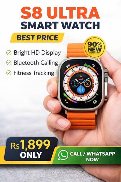 S8 Ultra smart watch  | Almost new condition  | Best price in Pakistan