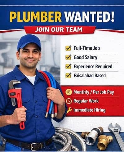 plumber required