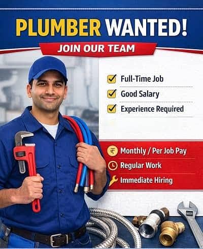 plumber required