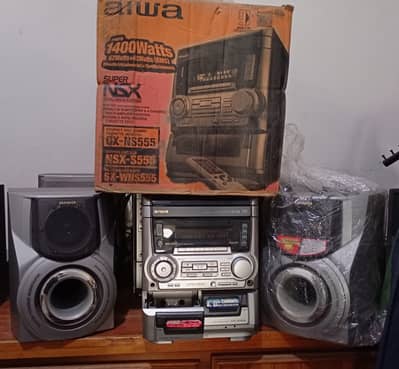 aiwa 4 channels t bass natural sound untouch conditon