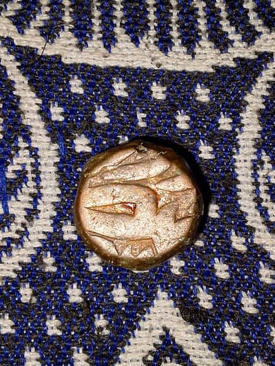 Ancient Mughal Copper Coin Antique 400 Years Old  Rare Find - Lahore