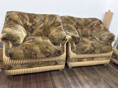 7 seater sofa set brown color
