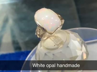White Fire Opal Ring, 0300-4072011,