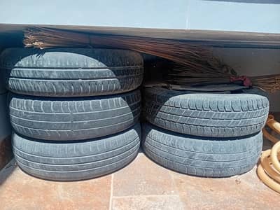 Mehran Tyres for sale 145/70 R12 (with rims)