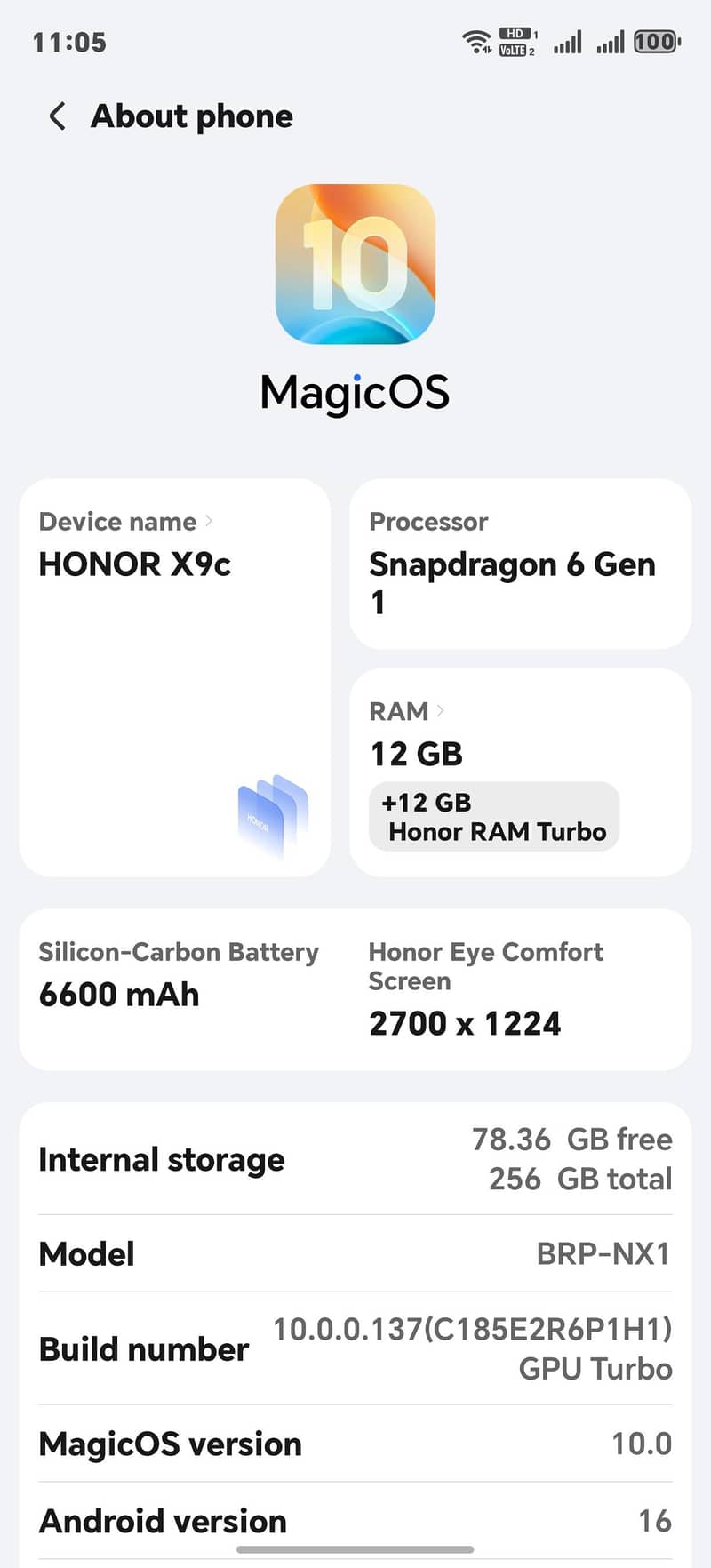 Honor X9C 9