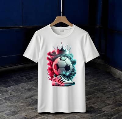 Men’s White Football Crown Graphic Shirt