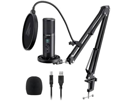 Maono AU-PM422 Monitorable USB Condenser Microphone Kit Black