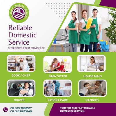 We Provide All Domestic Staff House Maids Babysitters Driver Cook Chef