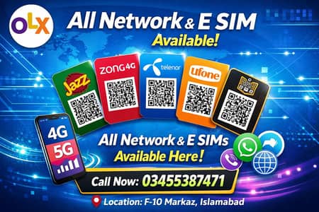 ALL NETWORK E SIM AVAILABLE
