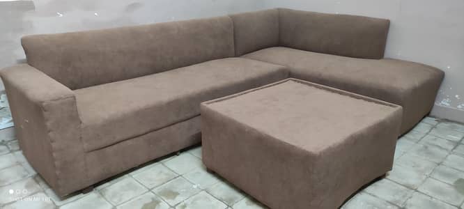 L-Shaped (6- Seater) Sofa.  All new  With Table
