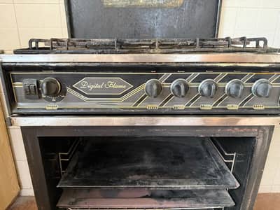 Digital flame cooking range