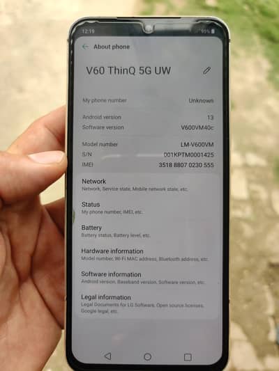 LG V 60 Thinkq 5G