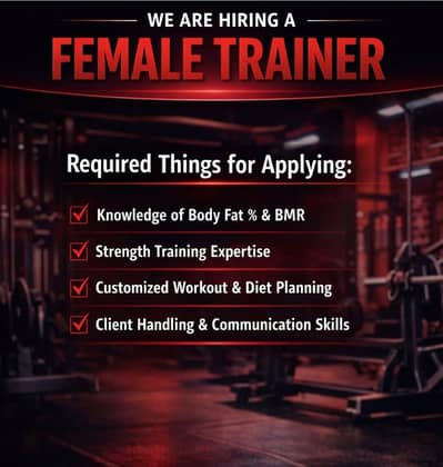 Female training required for gym