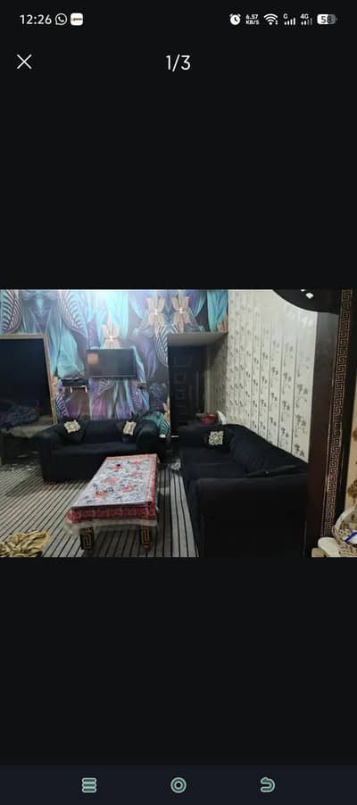 5 seater sofa in black for living room Urgent Sale