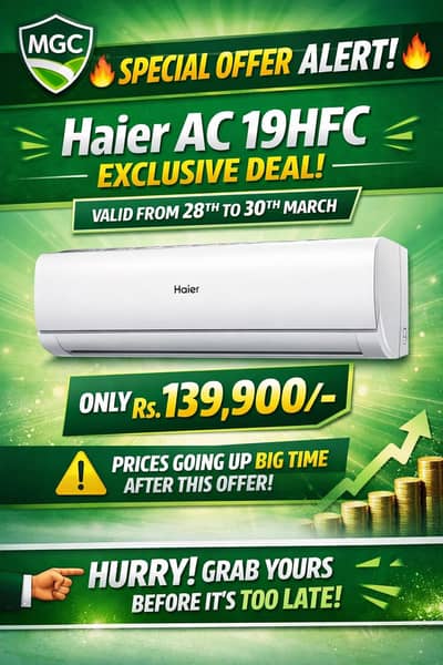 Haier 1.5 Ton AC Limited time Offer