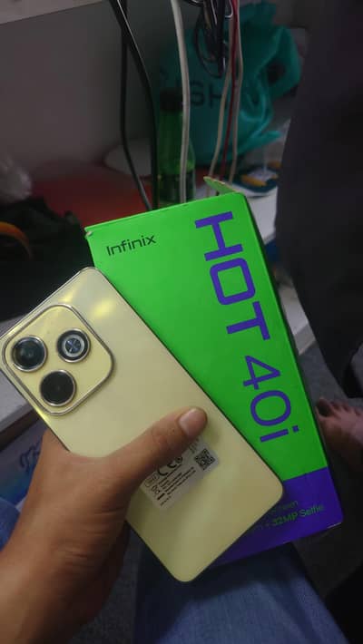 Infinix hot 40i 8+8 128 with box and charger official pta good cnditio