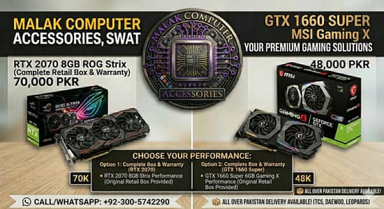 1660 Super Msi Gaming X and Rtx2070 Rog strix Tri with Orignal Boxes