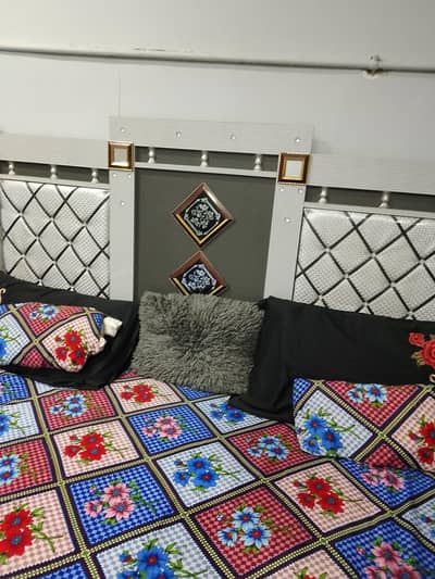 Stylish Double Bed Set for Sale – Without Mattress