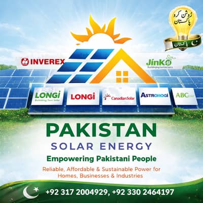 Solar System Installation in Pakistan | Inverex, Jinko, Longi Panels