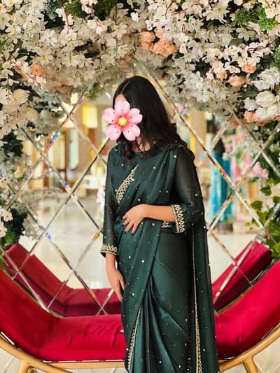 Shadi sari available in both colours