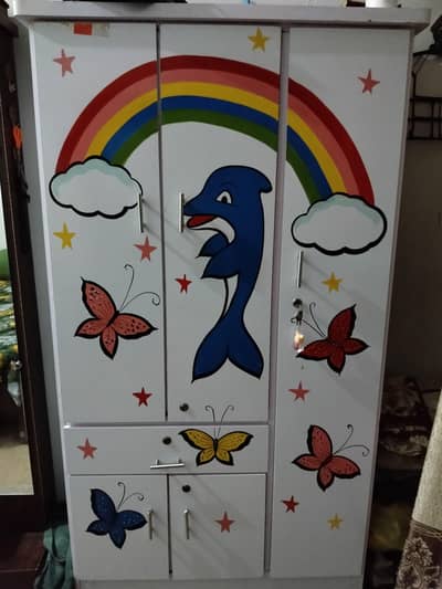 Wardrobe Almari Wooden For Kids