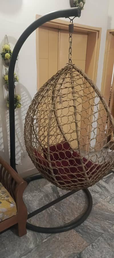 Premium Rattan Egg Swing Chair with Stand – Excellent Condition