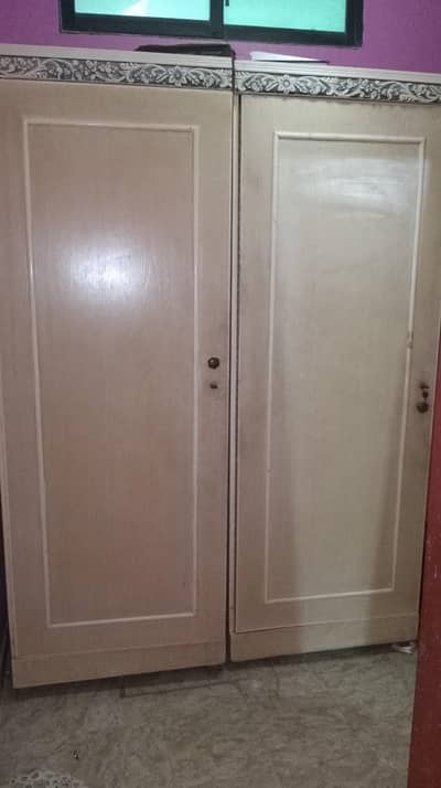 2 door wooden spacious wardrobe
