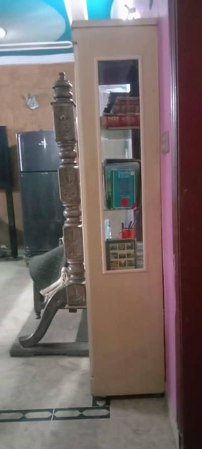 multipurpose wodeen shelf with glass sides