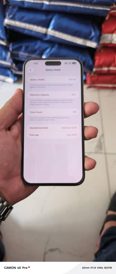 IPHONE 15 PRO MAX  DUAL PTA APPROVED  (256)