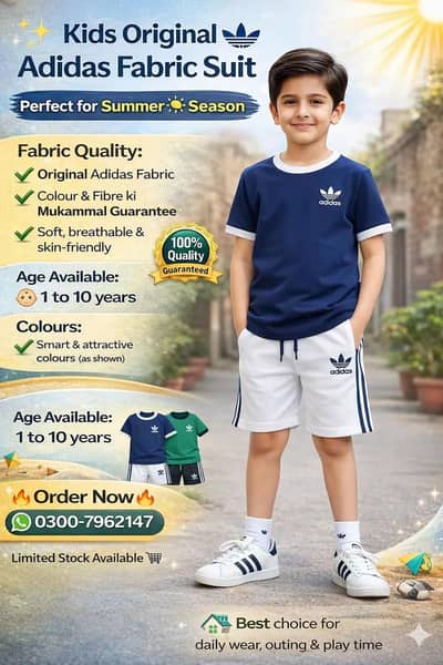 kids Summer Collection Shirts and Shorts Set