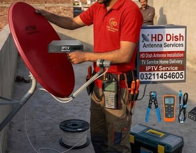 HD Dish Antenna installation TV service 032114546O5