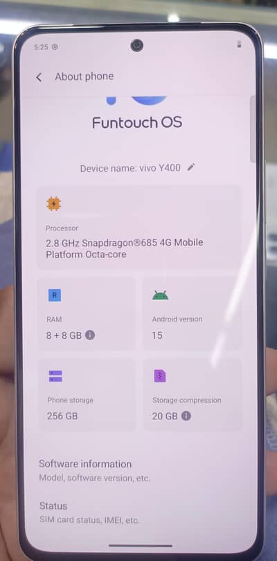 VIVO Y400 Good Condition