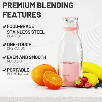 Electric Juice blender Pink Portable smoothie maker