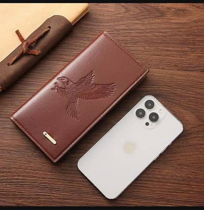  Men's Fashion Embossed Long Wallet - Premium Leather