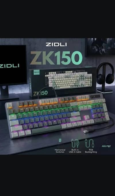 Mechanical gaming keyboard Ziddi ZK150b  RGB | BLUE SWITCHEs | 104 key