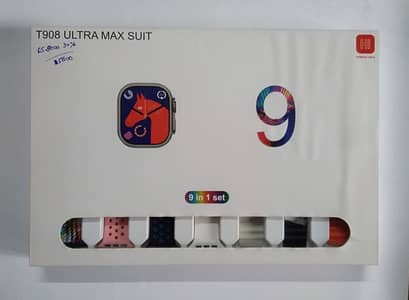 Used T908 ULTRA Smart Watch with 7 straps. Very good Condition