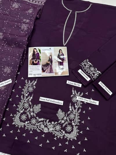 unstiched 3 pcs loan suit