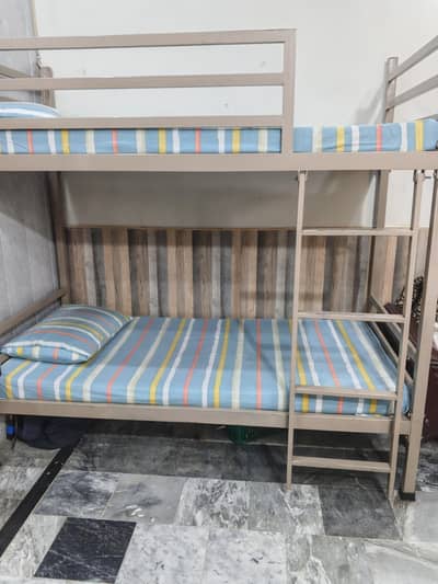 bunk bed with molty foam mattress