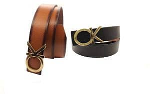 golden 2 side leather belt